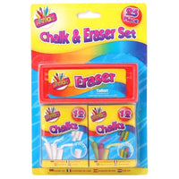 Art Box 25Pc Chalk And Eraser Set