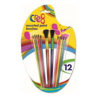 Assorted 12Pk Paint Brushes