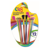 Assorted 12Pk Paint Brushes